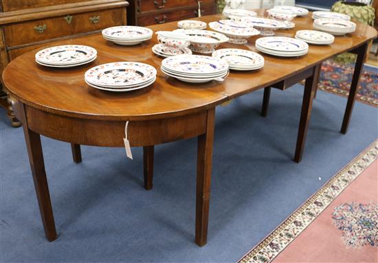 A D end dining table, fully extended L.260cm